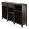Contemporary Home Living Ancona 3-Pc Modular Wine Cabinet Set